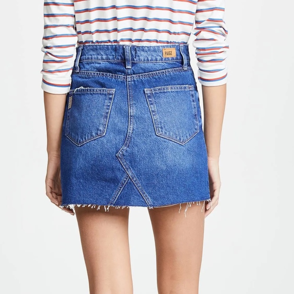 PAIGE Denim Distressed Skirt